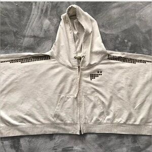 Oversized Off-White Hoodie Top